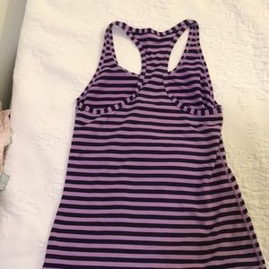 light purple and dark purple athletic top